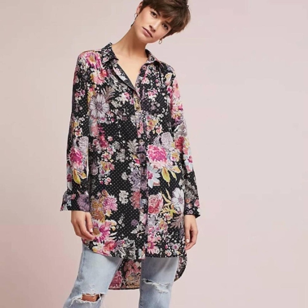 Anthropologie Maeve Buttondown Tunic